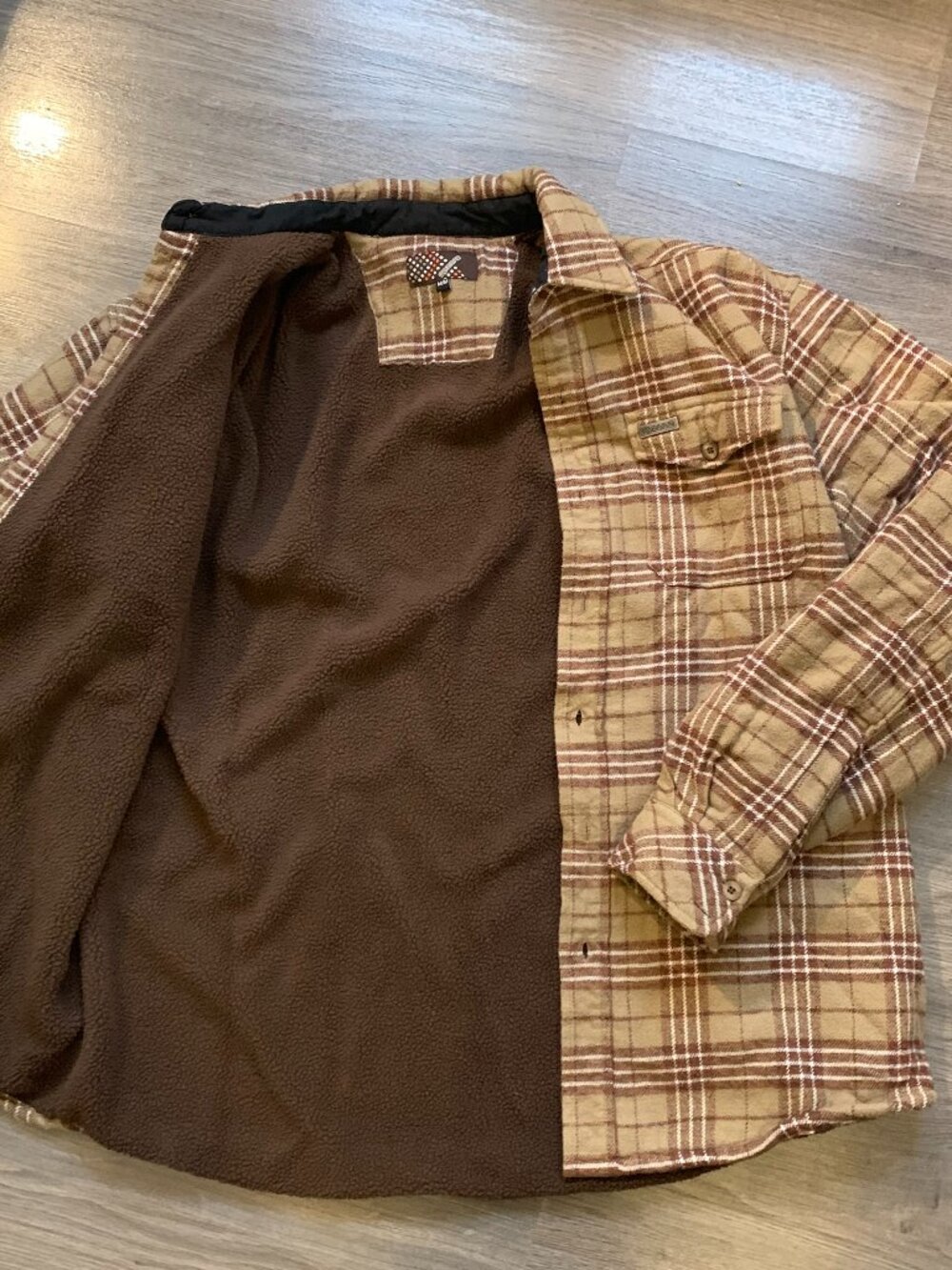 RIPZONE Jacket/Shirt, NEW! NeverWorn, Flannel, Sherpa-Lined, Plaid. Med.